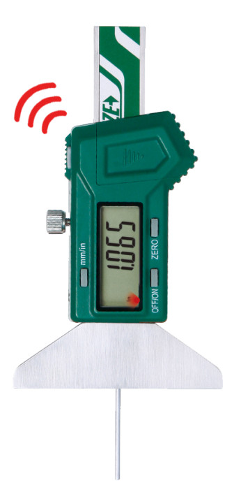 Insize, Mini Digital Depth Gage With Round Bar, , 0-4"/0-100Mm, Built-In Wireless, 1140-100WL