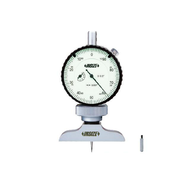 Insize, Dial Depth Gage, 0-1.2", 2341-E1