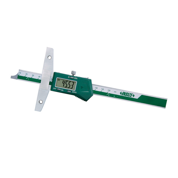 Insize, Digital Depth Gage With Mounting Holes For Extension Base, 0-8"/0-200Mm, 1147-200