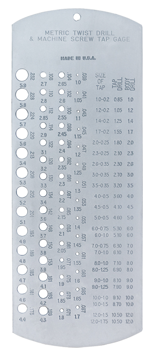 Fowler, 1mm — 5.9mm Drill Gage, 52-480-006-0