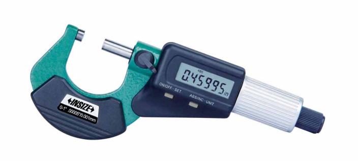 Insize, Digital Outside Micrometer, 4-5"/100-125Mm, 3109-125E