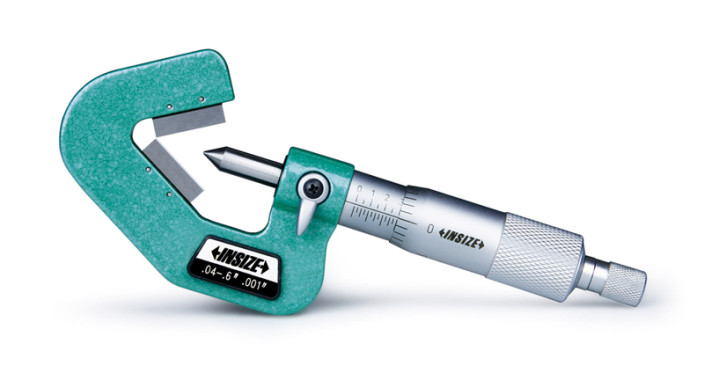 Insize, V-Anvil Micrometer, .2-1", 3290-105
