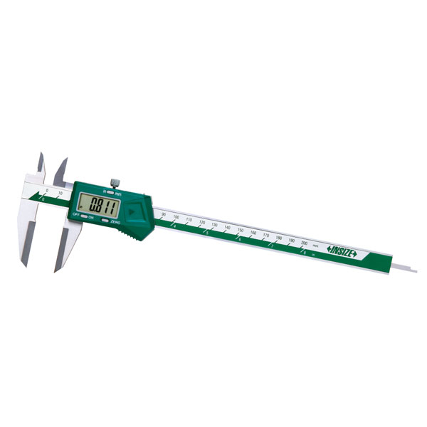 Insize, Digital Caliper With Knife Edge Lower Jaws, 0-8"/0-200Mm, 1532-200