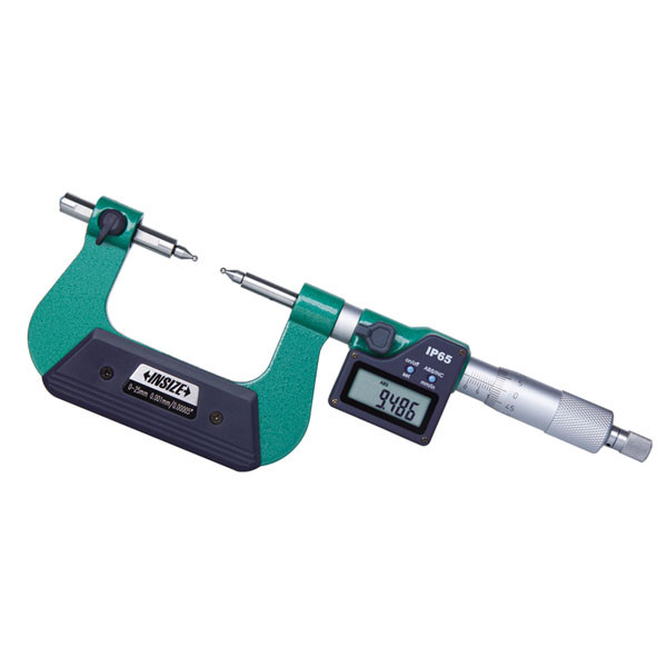 Insize, Digital Non-Rotating Spindle Disk Micrometer, 2-3"/50-75Mm, 3594-3