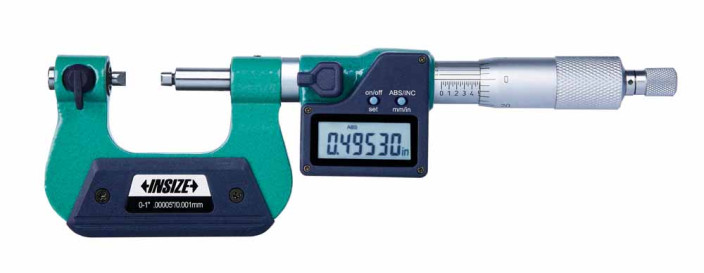 Insize, Digital Screw Thread Micrometer, 0-1"/0-25Mm, 3581-25E