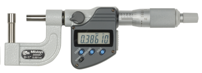 Mitutoyo, Digital Tube Micrometer, Type D 0-1inch, Digimatic, IP65, 395-364-30