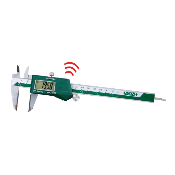 Insize, Wireless Digital Caliper With Carbide Tipped Jaws, 0-8"/0-200Mm, 1110-200BWL