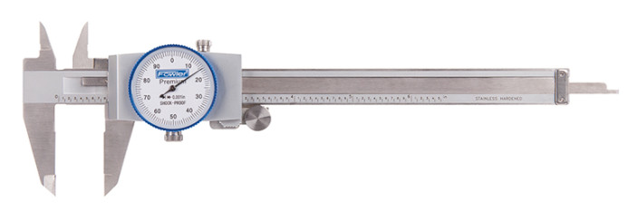 Fowler, 0-6” Whiteface Machinist Grade Dial Caliper, 52-008-706-0