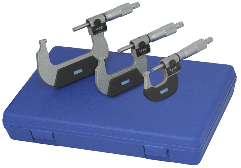 Fowler, 0-4 inch Digit Counter Micrometer Set, 52-224-104-0