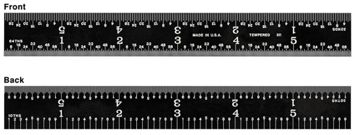 Fowler, 6” Rigid 3R EZ Read Rule, 52-336-006-0