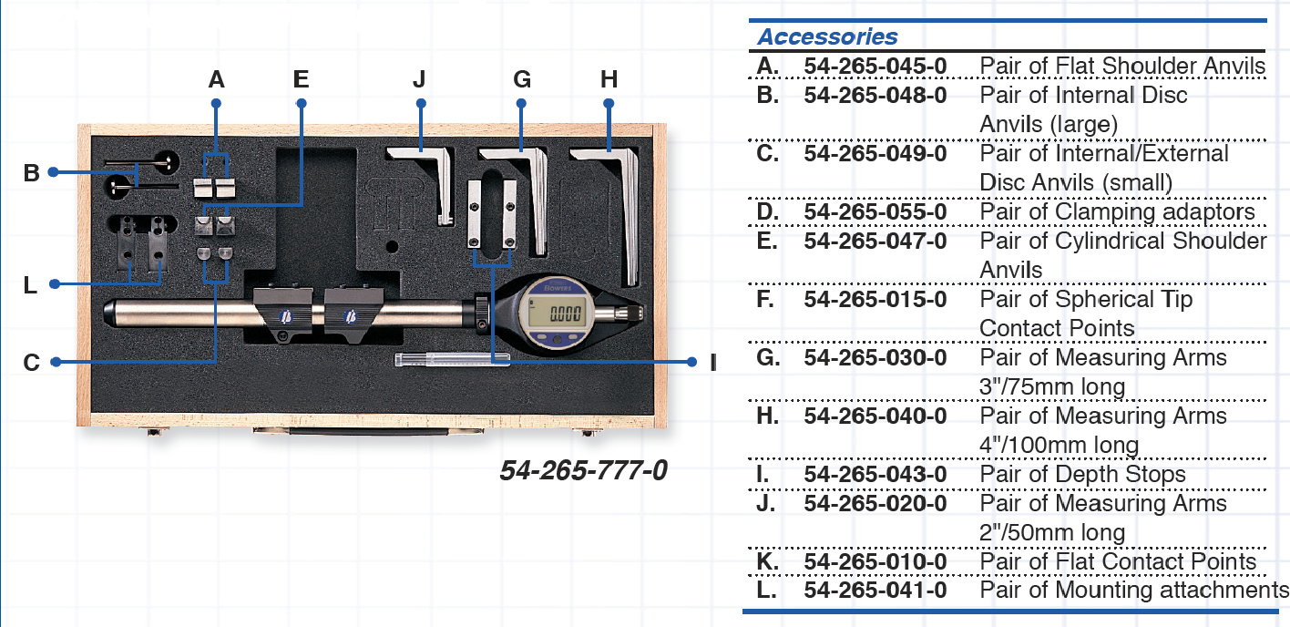 Fowler, Universal Gage Accessory pair of Internal Disc Anvils, 54-265-048-0