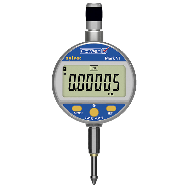 Fowler, Sylvac, 0-.500 inch / 12.5mm Mark VI Electronic Indicator with Bluetooth Technology, 54-530-335-0