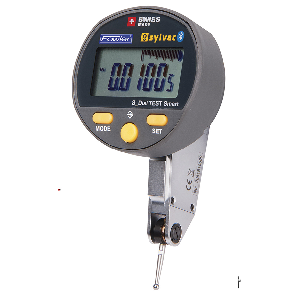 Fowler, Sylvac, 0.030 inch - 0.80mm BLUETOOTH QuadraTest Multimode Electronic Test Indicator, 54-562-777-BT
