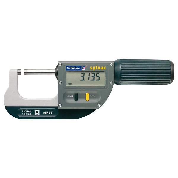 Fowler, Sylvac, 2.6 - 4.0 inch / 66 - 102mm BLUETOOTH Rapid-Mic Electronic Micrometer with Lifetime Warranty, 54-815-110-0