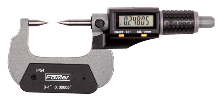 Fowler, 2-3 inch/50-75mm Point Anvil & Spindle Micrometer, 54-860-663-0