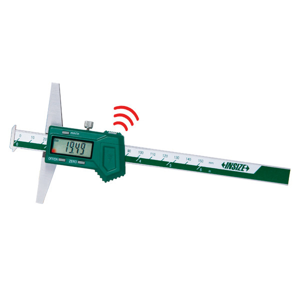 Insize, Digital Double Hook Depth Gage, 0-20"/0-500Mm, Wireless, 1144-500AWL