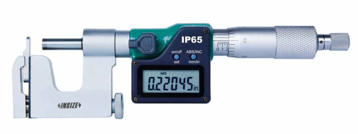 Insize, Digital Interchangeable Anvil Micrometer, 0-1"/0-25Mm, 3562-25E