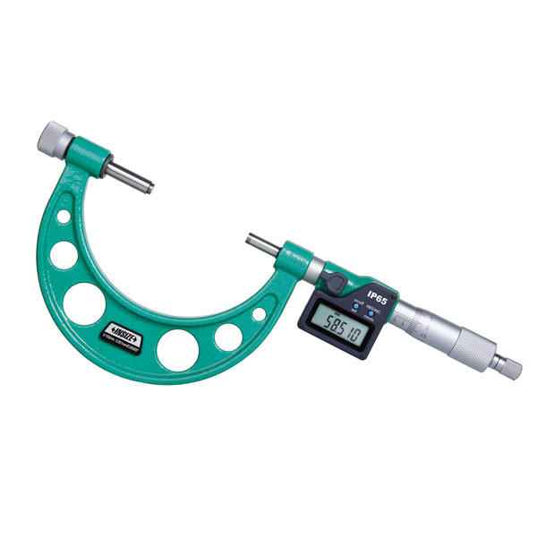 Insize, Digital Outside Micrometer With Interchangeable Anvils, 0-100Mm/0-4", 3506-100A