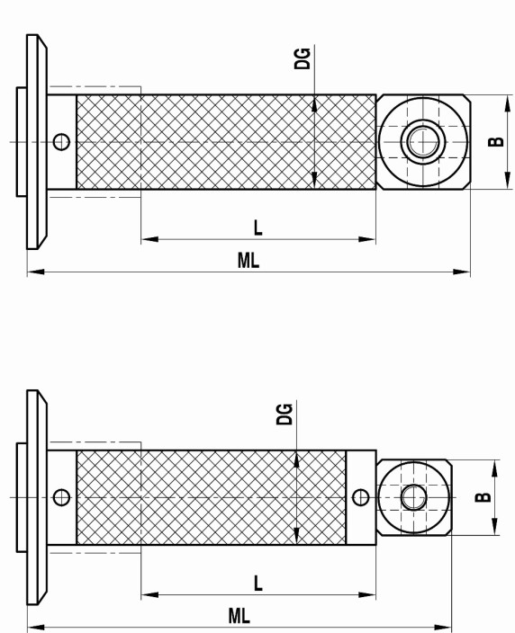 Renishaw, M5 extension for adaptor plate, carbon fibre, ML 141.5 mm, DG/D 20 mm, for Zeiss applications, A-5555-1988