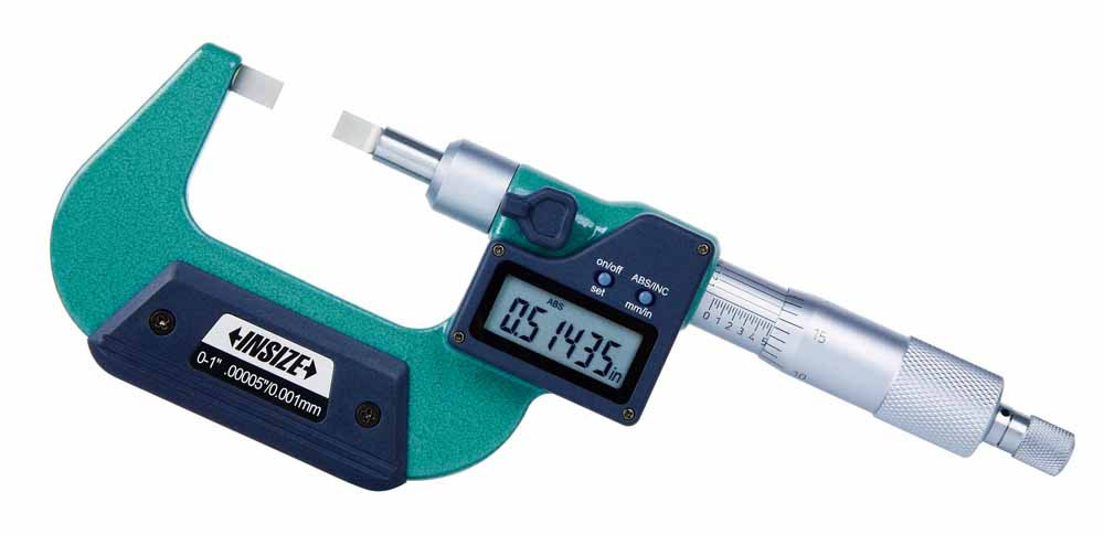 Insize, Digital Blade Micrometer, 2-3"/50-75Mm, 3532-75E