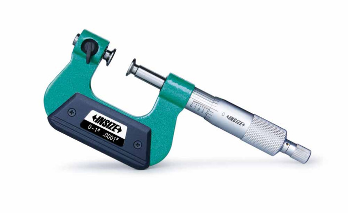 Insize, Non Rotating Spindle Universal Micrometer, 0-1", 3280-1