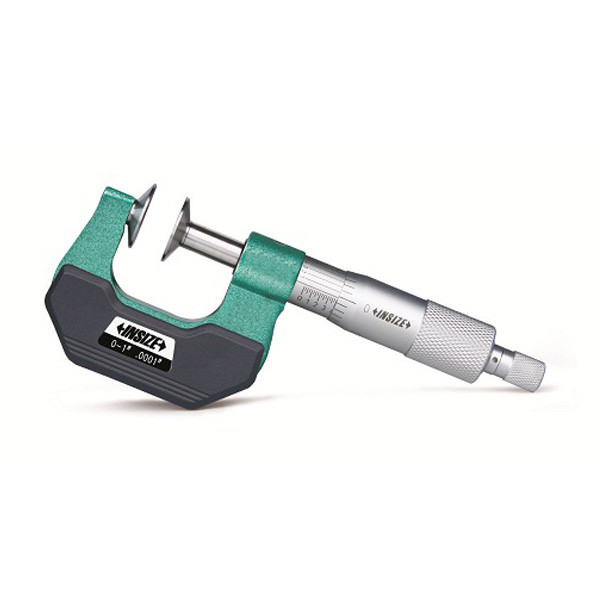 Insize, Non Rotating Spindle Disk Micrometer, 3-4", 3294-4
