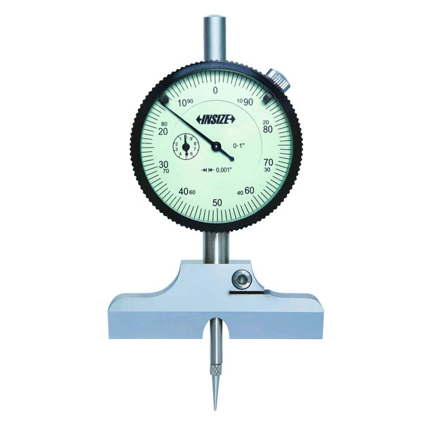 Insize, Dial Depth Gage With 60° Base, 0-1",, 2345-E1