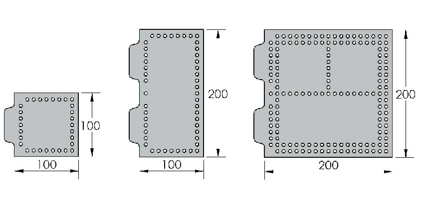 Inspection Arsenal, Open-Sight™ Fixture Plate – Polycarbonate - Metric, Blank Plate 200 x 200mm, OS-M200200-B